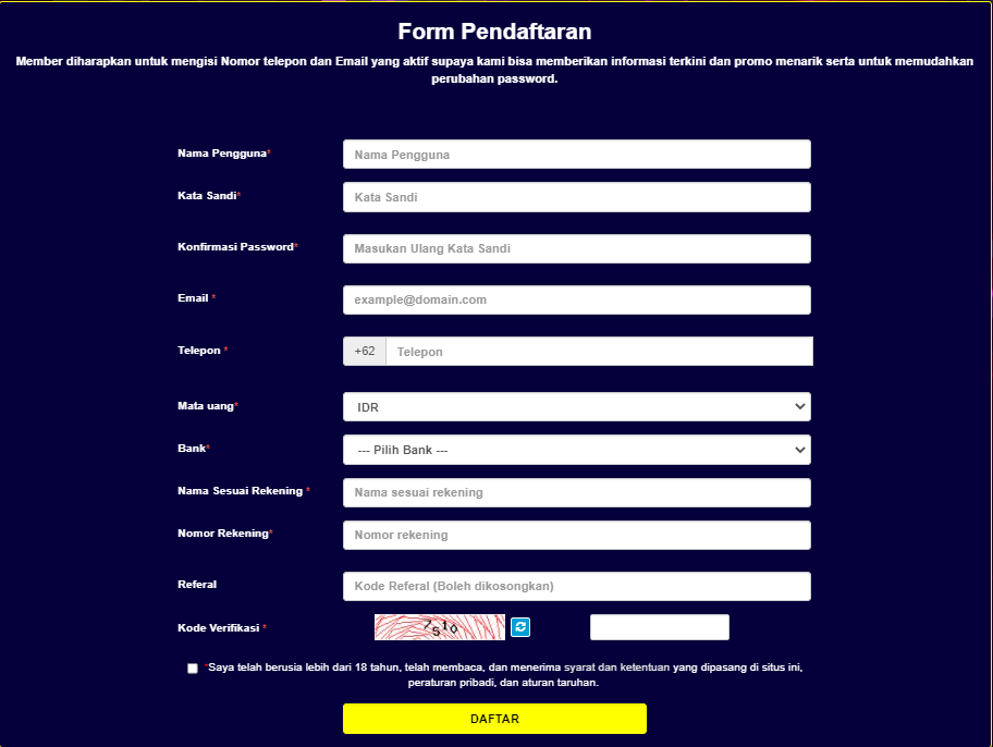 Cara Daftar Slot Online